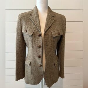 Ralph Lauren brown/beige tweed blazer.